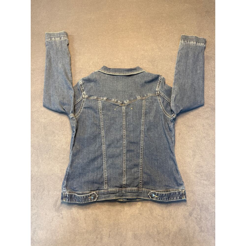 Lee Riders Women’s Denim Jacket Size Large Medium Wash Button Up - Picture 8 of 12